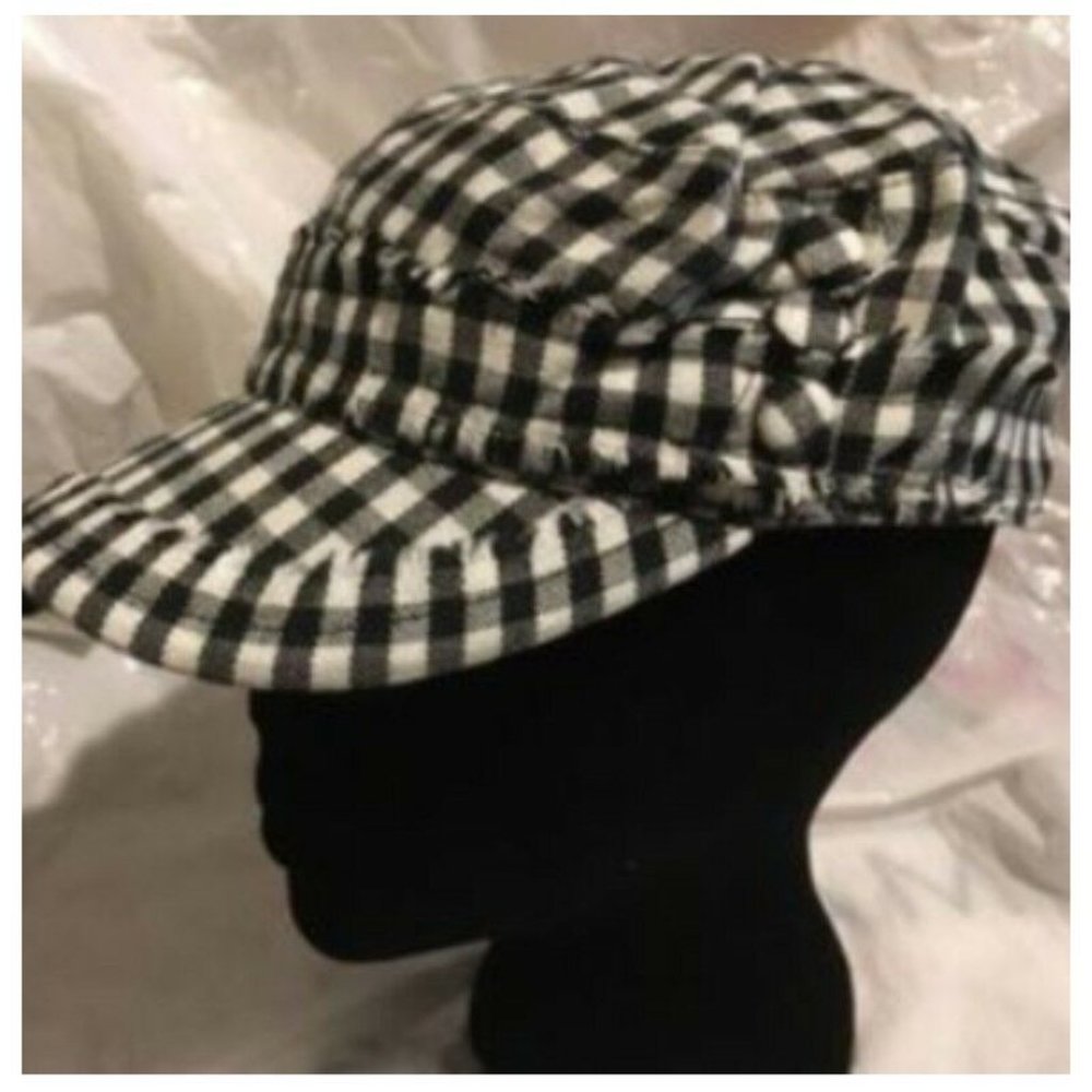Black Jack Ladies Lined Plaid Cap New without tags!